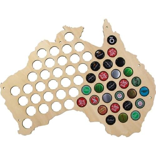 Australia Hanging Wooden Map Creative Beer Cap Map Wall Decor Gift For Cap Collector Modern Design Home Decoration Accessories