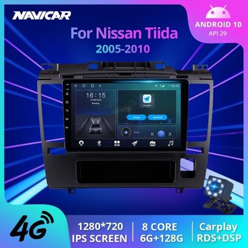 2Din Android10.0 Car Radio For Nissan Tiida 2005-2010 Stereo Receiver GPS Navigation Car Receiver DSP Auto Radio NO 2DIN DVD IGO