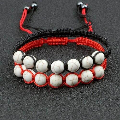 2Pcs/Set Charm Couple Bracelets Men Black Lava Stone Beads Bracelet Women Handmade Tophus Bangle Jewelry New Gift For Girlfriend