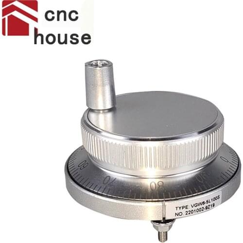 CNC pulse generator handwheel 5V 60mm 100PPR manual pulse generator handwheel rotary encoder electronic 4 terminal 6 terminal