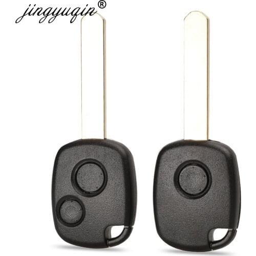 Jingyuqin 1/2 Buttons Remote Key Case for Honda CR-V Odyssey Fit,City C-ivic accord with Button Pad