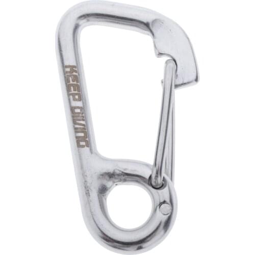 1 Piece Stainless Steel Carabiner Snap Hook for Camping Fishing Hiking Or Traveling 100kg/220lbs Loading