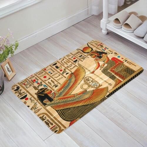Egypt Character Desert Wall Retro Doormat Non-slip Rug Soft Bath Mats Bathroom Supplies Carpet Living Room