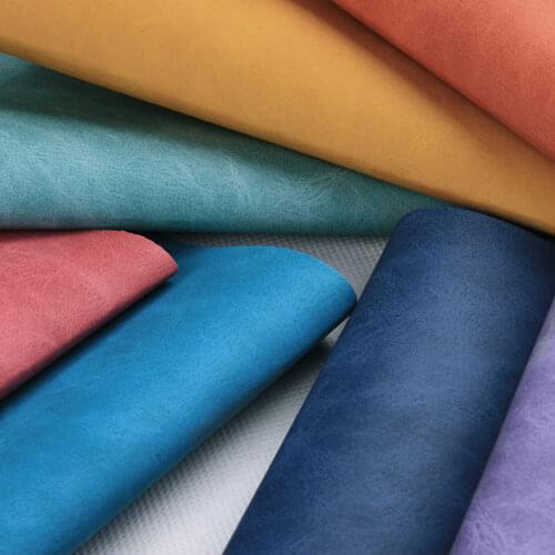 Meetee 100X137cm 0.7mm Thick Leather Fabric PVC Synthetic Leather for Notebook Bags Leather DIY HomeTextile Decorative Fabric