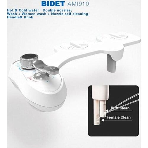 Non-Electric women butt vaginal anal clean nozzle spray bidet,easy installation hot and cold water toilet seat shower bidet