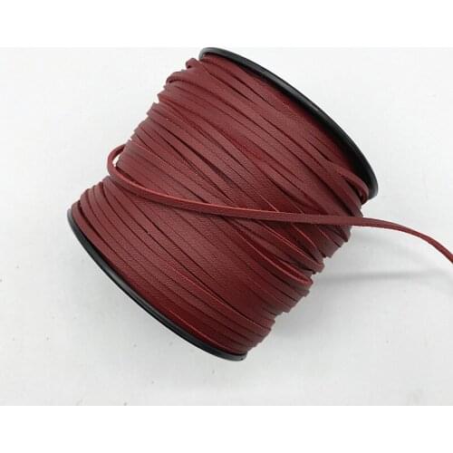 New 5yards 3mm Flat Faux Suede Braided Leather Lace Cord Korean Velvet Leather Handmade Thread String Rope for Jewelry Making#11