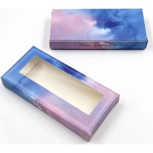 Wholesales Packing box for eyelash blank package Multicolor paper box white tray 25mm Eyelashes DIY flash packing box make up