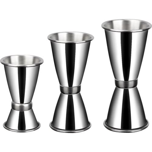 Bar Supplies Stainless Steel Double Head Scale Amount Wine Ounce Cup Party Wine Jigger Cocktail Dual Spirit Drink Measure Cup