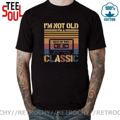 Retrochy 60s Club Clothing Retro Cassette Tape T-shirt Vintage I'm Not Old Im A Classic 1961 T shirt Born in 1961 Birthday Shirt