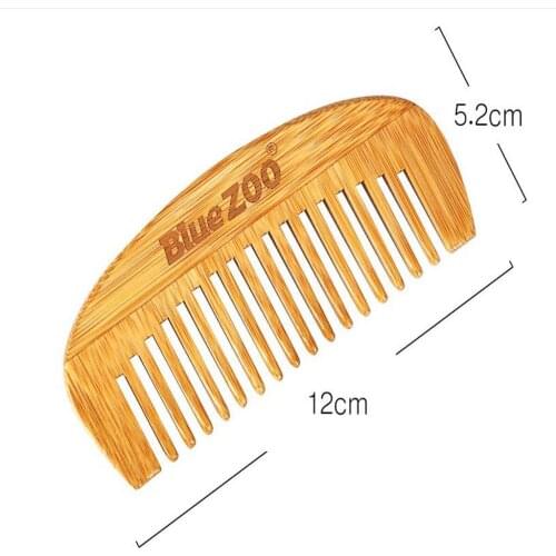 Premium Beard Brush Bamboo Hair Detangle Comb For Men Grooming Travel Wide Tooth Comb