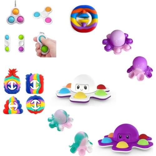 Simple Dimple Fidget Spinner Toys Anti Stress Relief Brain Toy Hand Fidget Toys For Kids Adults Early Educational Autism