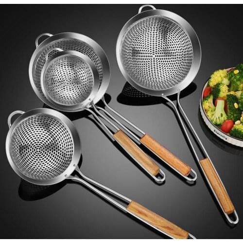 Food Filter Sieve Portable Lightweight Anti-rust Strainer Stainless Steel Mesh Colander Food Filter Sieve for Home Kitchen acces