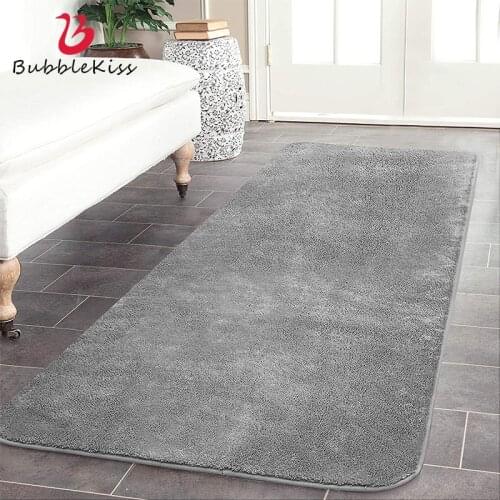 Bubble Kiss Extra Thick Grey Memory Foam Bath Mat Non-slip Absorbent Bathroom Rugs Washable Shower Large Carpets for Bedroom
