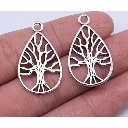 WYSIWYG 10pcs 30x18mm Antique Silver Color Tree Of Life Charms Pendant For Jewelry Making DIY Jewelry Findings