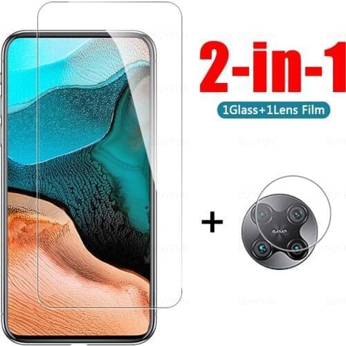 2-in-1 Cover Tempered Glass For Xiaomi Redmi K30 k30 Pro Screen Protector For Redmi K30 Pro Zoom K30 Ultra K40 Camera Lens Film