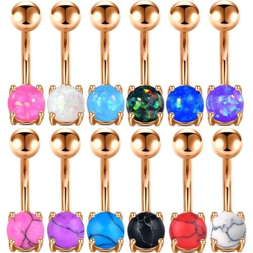 14G Surgical Steel Belly Button Ring Navel Ear Rings CZ Body Piercing Jewelry 10 mm Bar For Women Nombril