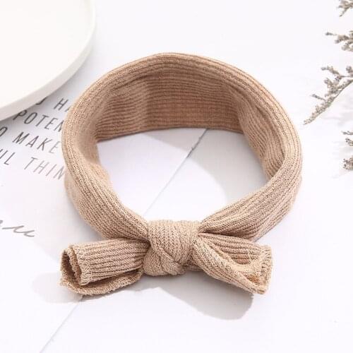 10pcs New Baby Boys Girls Headband Cotton Ribbed Headbands Kids Children Soft Stretch Bow Knot Headwear Hair Bands Accessories