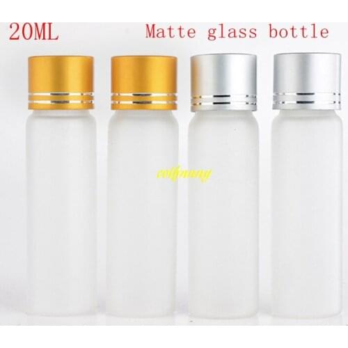 100pcs/lot Fast Shipping 20ML Matte Glass Perfume Bottles 20CC Essential Oil bottle Cosmetic sample Container Bottles