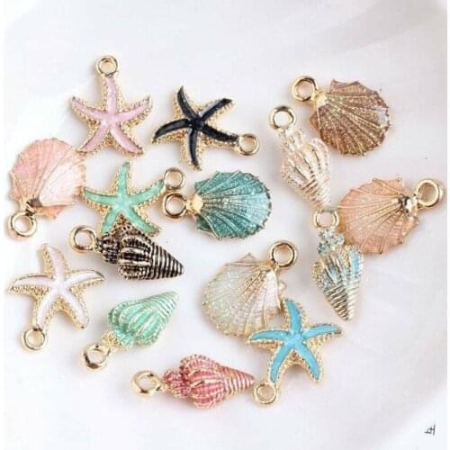 13 Beautiful Conch Shell Pendant Ocean Pendant Starfish Anklet Bracelet Necklace DIY Handmade Craft Jewelry