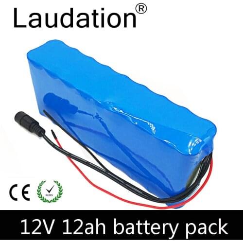 18650 12V Rechargeable Battery DC 11.1V 12.6V 18650 Li-ion Battery 12000mAh Hunting Xenon Fishing Lamp Outdoor Light Source