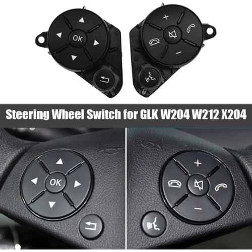 2Pcs/Set Car Steering Wheel Multi-Functional Switch Control Buttons for Mercedes Benz GLK W204 W212 X204 Car Accessories