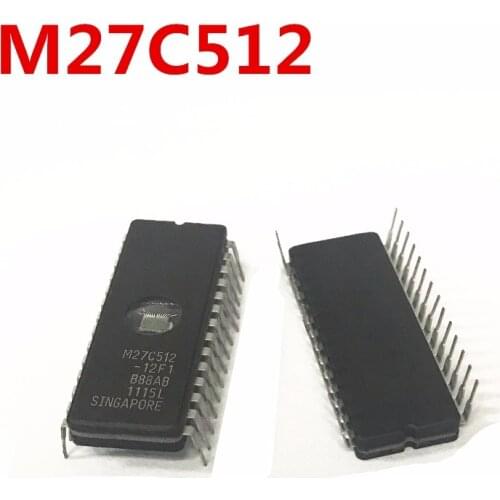 5pcs/lots M27C512-10F1/12F1 27C512 M27C512 eprom, Uv 512 KBIT CDIP-28 In Stock