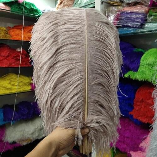 Hot 50 pcs High Quantity Rubber Red 24-26inch/60-65cm "thick Stem" Male Ostrich Feathers DIY Jewelry Craft Making Decoration