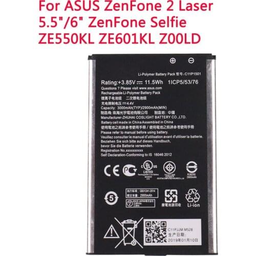 Battery C11P1501 2900mAh for ASUS ZenFone 2 Laser 5.5"/6" ZenFone Selfie ZE550KL ZE601KL Z00LD Z011D ZD551KL Z00UD