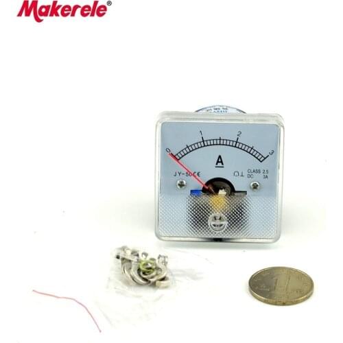DC 50(3A) Analog Ammeter Panel Current Amper Meter Pointer Diagnostic-tool Amperimetro Ampermeter Tester