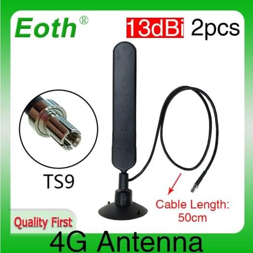 Eoth 4G LTE Antenna 3G 4G Antenna TS9 13dbi 4G router modem antenna with 0.5m cable for Huawei 3G 4G Modem Mifi Router