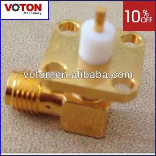 Free shipping SMA Female right angle flange for pcb connector
