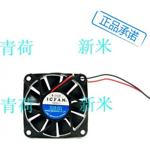USED ICFAN 0610-24V DC24V 0.08A 6010 Ultra-thin frequency ball bearing cooling fan
