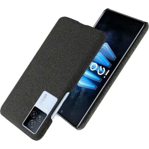 Capa Funda Cloth Texture Fit Cover On The For Vivo iQOO 7 Legend Coque Luxury Febric Antiskid Case For VI VO iQOO7 5G 6.62" 2021