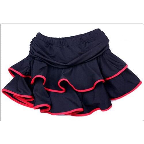 Kids Latin Dance costumes dance Skirt Girls team Latin dress Ballroom Samba Chacha Dancing Mini Skirt children short skirt