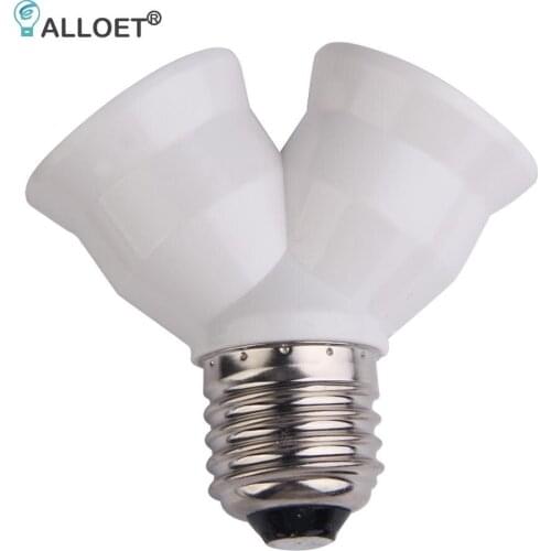 E27 Base Light Lamp Bulb Socket 1 to 2 Splitter Adapter Converter Socket E27 To 2 E27 Converter
