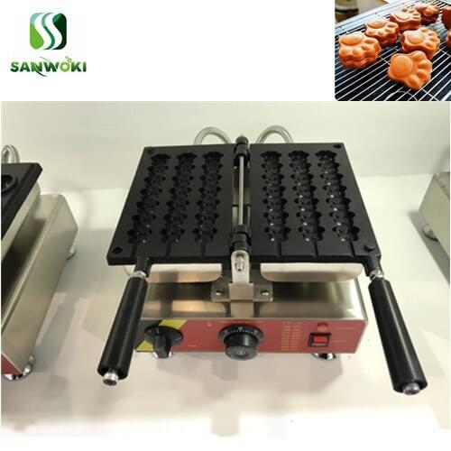 Electric Cute Cat Paw Shaped Waffle On A Stick Making Machine bear Paw cake mold cartoon muffin baking machine waffle iron pan