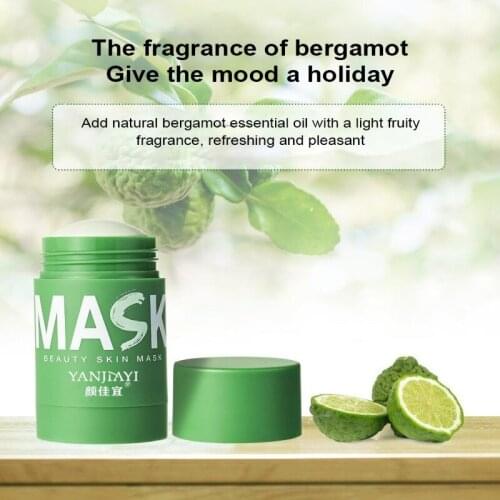 Deep Cleansing Solid Mud Mask Stick Smear Type Green Tea Masks Oil Control Moisturizing Remove Grease Blackheads Skin Care TSLM1