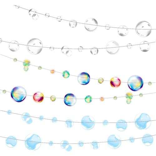 Colorful Bubble Banner Mermaid Party Aquarium Decor Under The Sea Party Little Mermaid Theme Birthday Garland