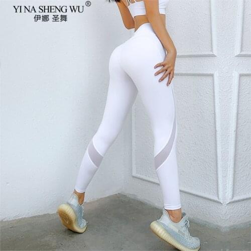 Mesh Splicing Leggings Butt Lifting Fitness Legging Push Up Sexy Pants Tights Women Gym Yoga High Waist Seamless Sport Legging
