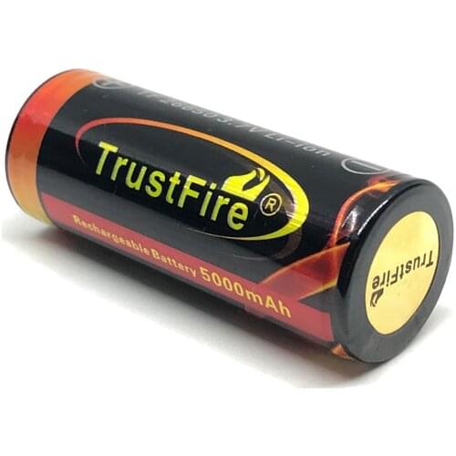 TrustFire 26650 Protected 5000mAh 3.7V Lithium Colorful Battery Rechargeable Batteries with PCB For Flashlights Torch