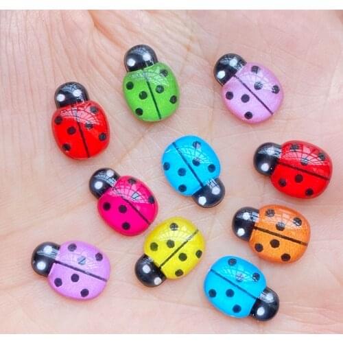 60Pcs The Little Insect Of Mixed Money Flat Back Resin Art Supply Decoration Charm Craft Hair Bow Accessories J41