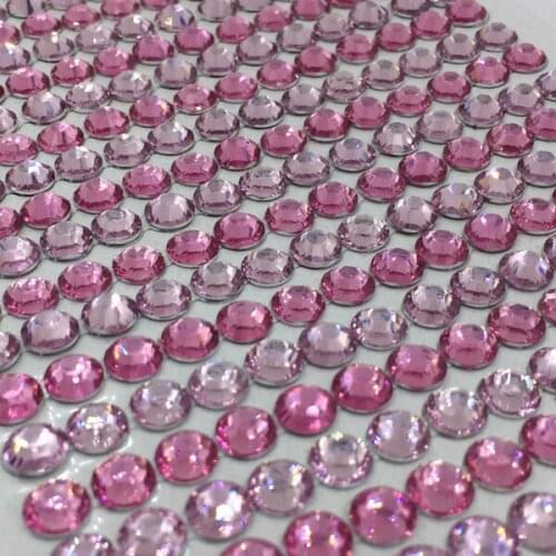 6mm 468pcs/set light pink&pink Pearl rhinestone Laptop Skins stickers The phone personalized crystal stickers self adhesive