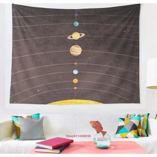 Solar System tapestry Wall Hanging Astrology Divination Bedspread Beach Matwitchcraft Mandalay Hippie Mandalas