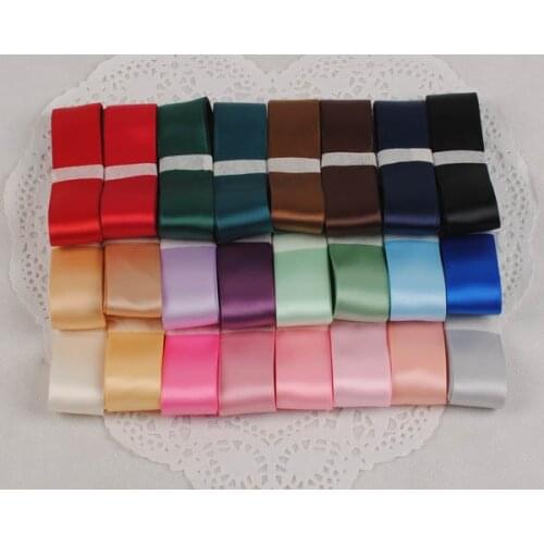 NEW random set mixed 10 colors 1'25mm solid color printed satin ribbons setb DIY Free Shipping
