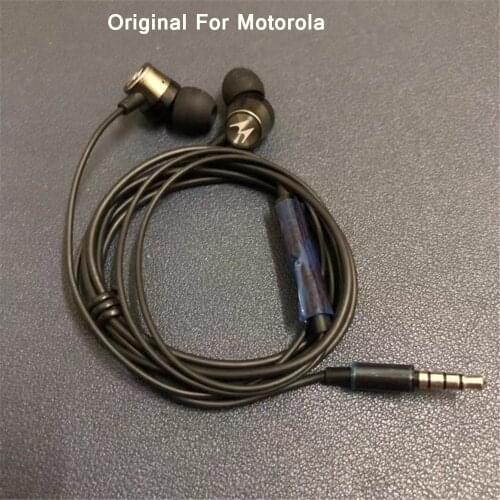 Official For Motorola 3.5mm Earphones In-Ear Earbuds Bass Headset With Microphone For Moto One Hyper G50 G8 G7 G Plus HUAWEI P20