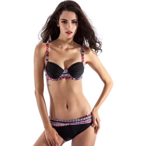 PREETEE Bikini Set 2018 Sexy Brazilian Bikini Push Up Black Color Swimwear Women Swimsuits Female Bathing Suit Beach swim wear