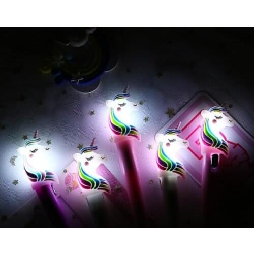 Cosas Kawaii Unicorn Light Silica Head Gel Pen Novelty Neutral Pen For Writing Kids Gift Office School Supply Lovely Papeterie