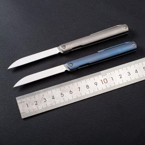 S35VN High hardness steel Survival Pocket Knife Outdoor camping survival tool TC4 titanium alloy handle
