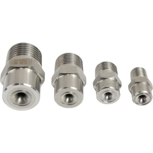 1/8" 1/4" 3/8" 1/2" BSP Male Wide Angle Spray Nozzle 304 Stainless Steel Sprinkler Head for Industrial Washing Cooling