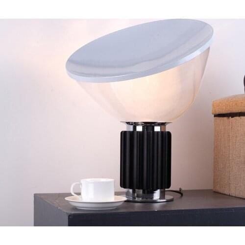 Modern Design Glass Table Lamp Industry Wind Table Light Bedroom Bedside Radar Lamp Home Decor Study Living Room Glass Desk Lamp